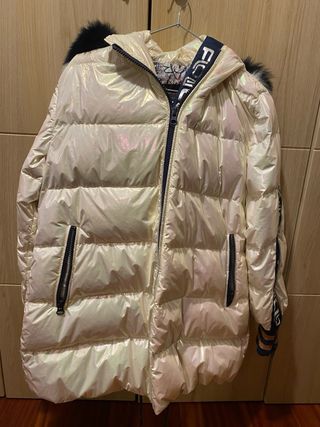 Plumífero Flo & Clo Blanco Metalizado