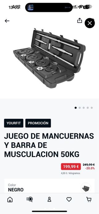 Kit Pesas 50kg Decathlon