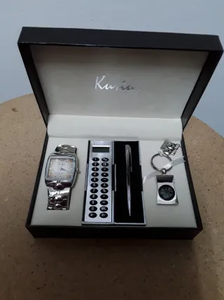 Set Regalo Reloj Caballero + Calculadora,brujula