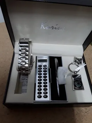 Set Regalo Reloj Caballero + Calculadora,brujula