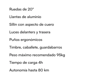 Bicicleta Eléctrica Plegable Moma