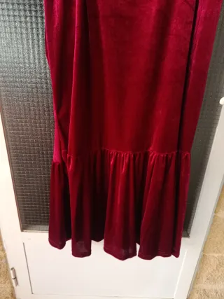 Vestido fiesta SHEIN rojo 2XL volante