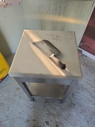 Mesa de corte carnicería acero inoxidable