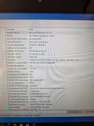 Portátil HP Plata Táctil