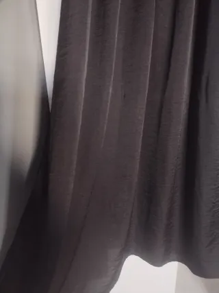 Falda larga satinada negra