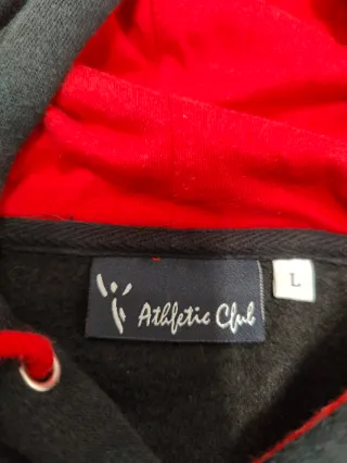 Sudadera Athletic Club Bilbao Negra y Roja