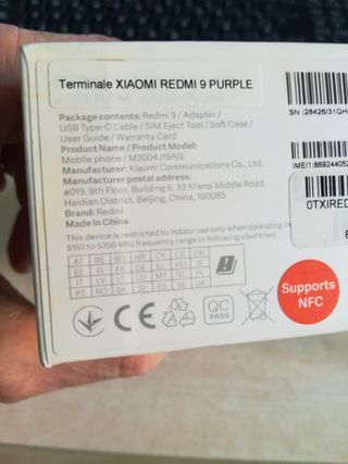 Xiaomi Redmi 9 Púrpura 64GB -- Impecable