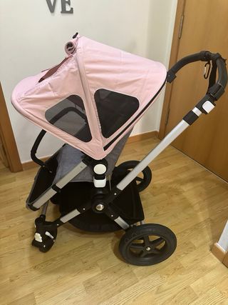 Bugaboo Cochecito Bebé Rosa y Gris