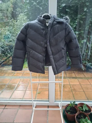 Plumíferos para gemelos gris, unisex y con capucha