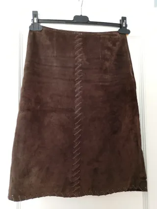 Falda ante marrón talla XS