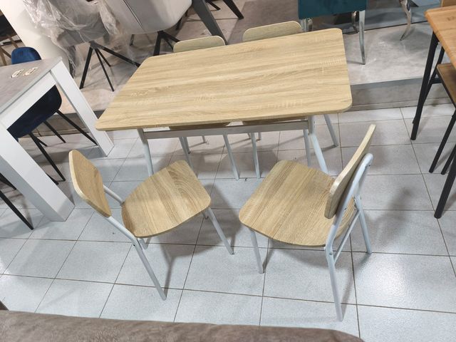 Mesa comedor conjunto patas blancas
