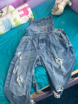 Peto vaquero mujer desgastado