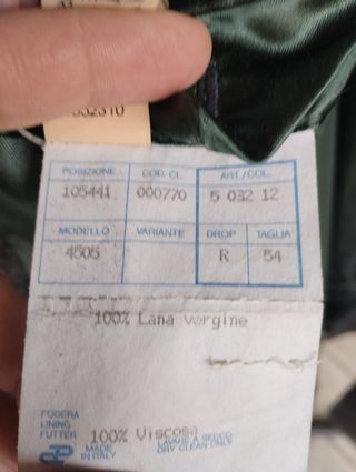 Cappotto Uomo in pura lana Angelucci Tg. 54/XXL