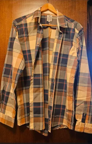 Camisa de cuadros Cottonfield hombre talla L o XL