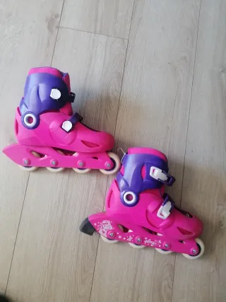 Patines en línea rosas y morados niña