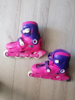 Patines en línea rosas y morados niña