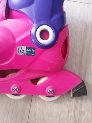 Patines en línea rosas y morados niña
