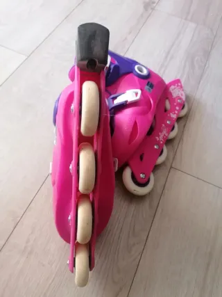 Patines en línea rosas y morados niña