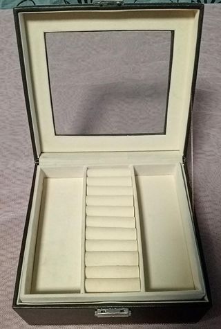 Organizador de Joyas Negro y Beige