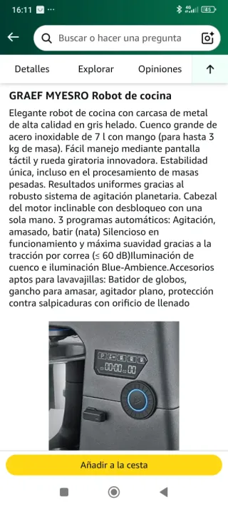 Robot de cocina GRAEF MYestro KM7016