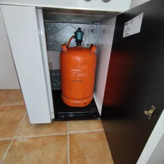 Cocina de gas con butano