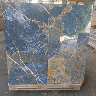 Lote 17m2 azulejo imitación mármol azul