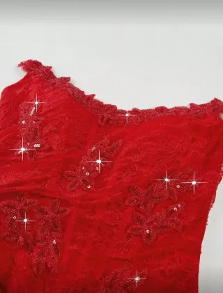 ¡¡PRECIOSO!!Vestido de fiesta rojo encaje