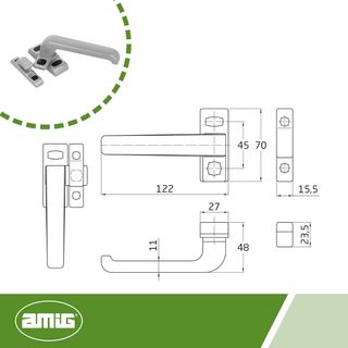 Amig - Manilla de Bloqueo para Puertas y Ventanas