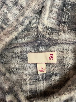 Jersey de punto gris y blanco