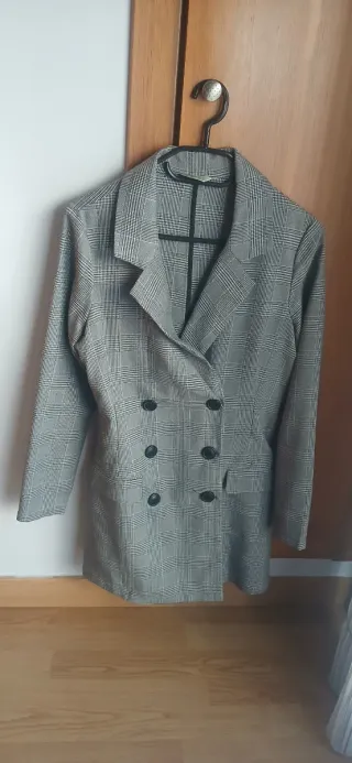 Vestido blazer cuadros mujer