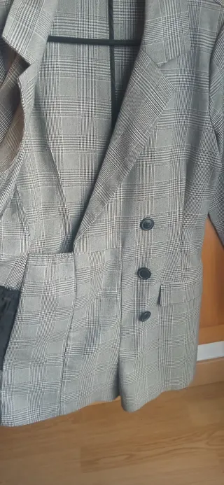 Vestido blazer cuadros mujer