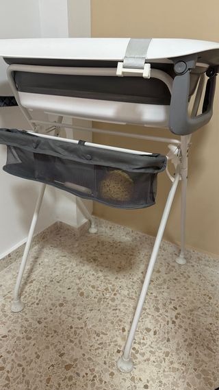 Bañera para bebé plegable con patas y cojín
