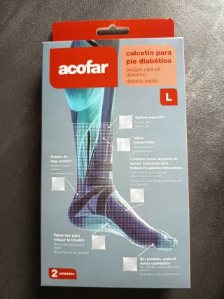 Calcetines Acofar para pie diabético Talla L sin e