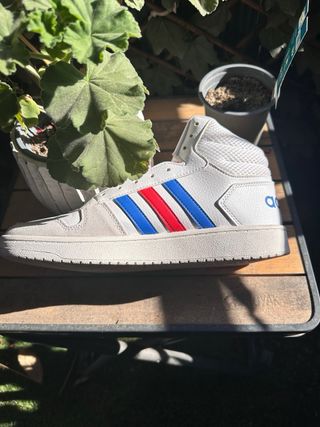 Adidas Hoops 2.0 Mid Blancas Tricolor