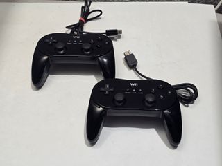 2 Nintendo Wii Oficial Mando Clasico Pro - Negro