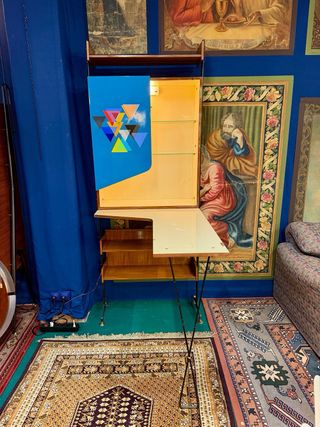 Mueble barra abatible vintage italiano