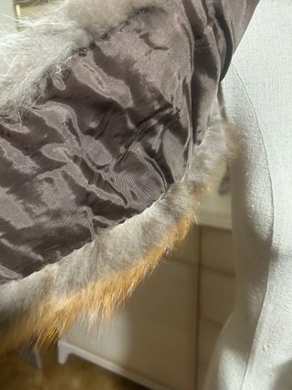 Collo in pelliccia cammello