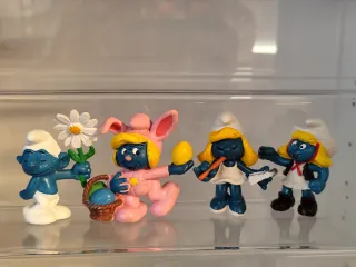 Lote 4 figure di Puffi