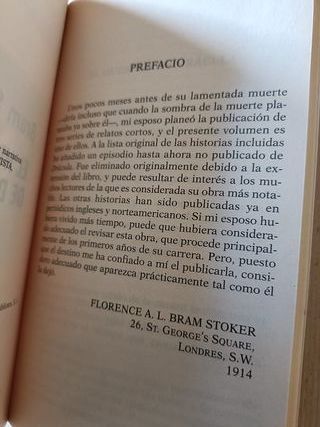 Libro "El huésped de Drácula" Bram Stoker (1998)
