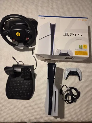 PS5 Slim con Volante y Pedales + Caja