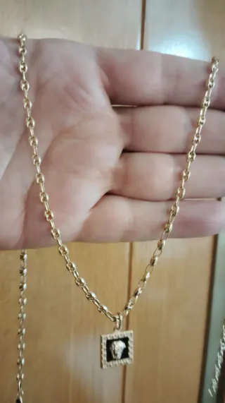 CADENA ESTILO CALABROTE, 18 KILATES.