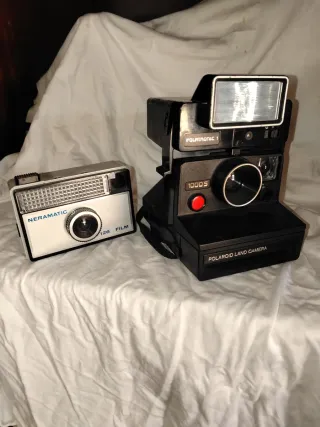 Lote 2 Cámaras Antiguas: Polaroid y Neramatica