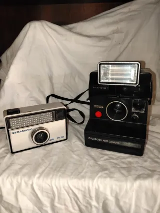 Lote 2 Cámaras Antiguas: Polaroid y Neramatica