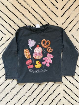 Camiseta manga larga estampada