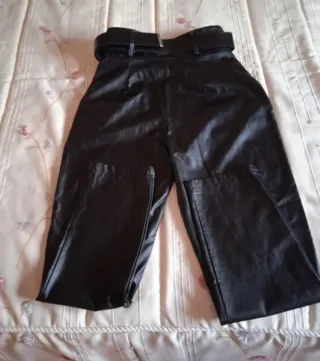 Pantalón de piel J'aime negro