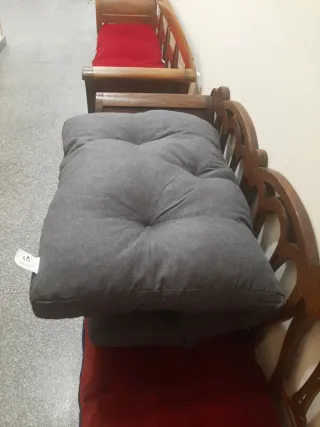 Cojín Cabecero Cama Gris y Rojo