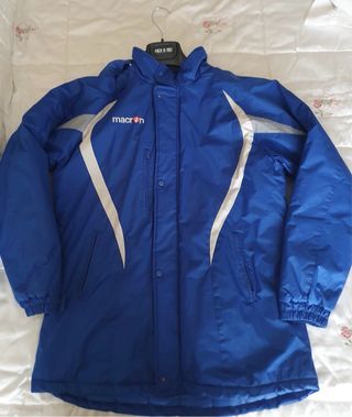 Giubbotto sportivo Macron blu e bianco