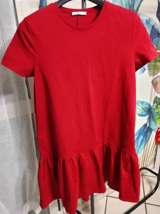 Vestito t-shirt Zara rosso corallo taglia unica