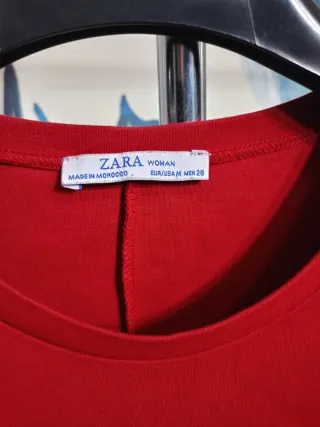 Vestito t-shirt Zara rosso corallo taglia unica
