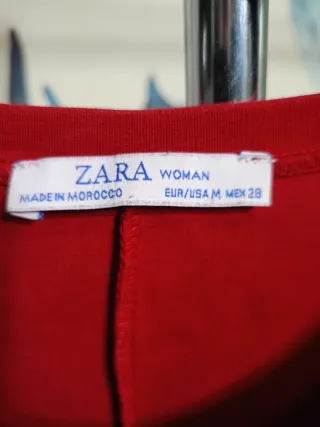 Vestito t-shirt Zara rosso corallo taglia unica